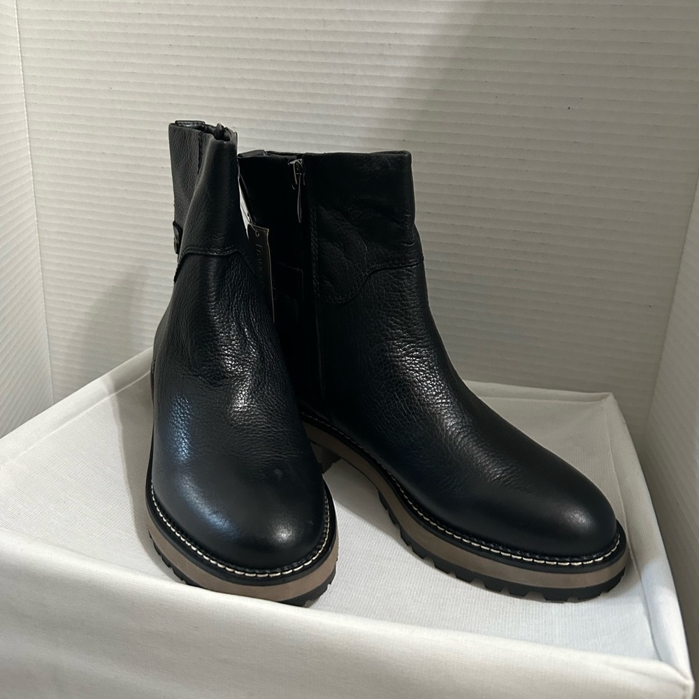 Franco Sarto Roalba Waterproof Leather Ankle Boots Size 6